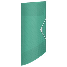 Esselte 3-Flap Plastic Folder, Holds 150 Sheets of Paper, A4, Document Storage Organiser, Home/Office, Embossed Pattern, Colour'Breeze Range, Green, 626223