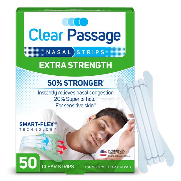 Clear Passage Clear Passage Nasal Strips, Clear Extra Strength, 50