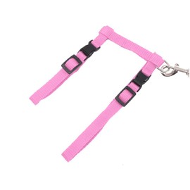 Icecode Cat Harness Kitten Lead Nylon Strap Belt Lead Adjustable Set Kitten Strap (Pink)