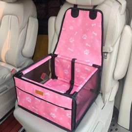 Dog Car Seats for Small Dogs,Pet Booster Seat with ，Frame Walls Extra Stable Waterproof Dog Box Car for Back and Front Seat,for Pet Up to 15 lbs (Pink)
