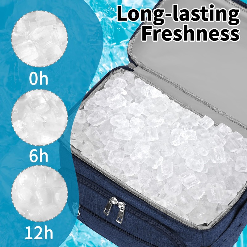 LTINVECK Cooler Backpack, 330ml Capacity, Insulated, Leakproof, Anti-Theft, Blue