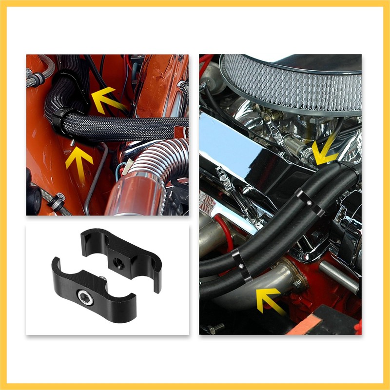 REPAIROCK 3pcs AN4 Car Hose Separator Clamp Fuel Line Connector