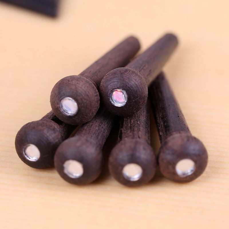 Alnicov Guitar Bridge Pins 6 Piece Rosewood Acoustic Guitar String