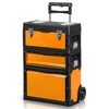 Auto Dynasty Stackable Tool Box 3-Tier Tool Separate Organizer Rolling