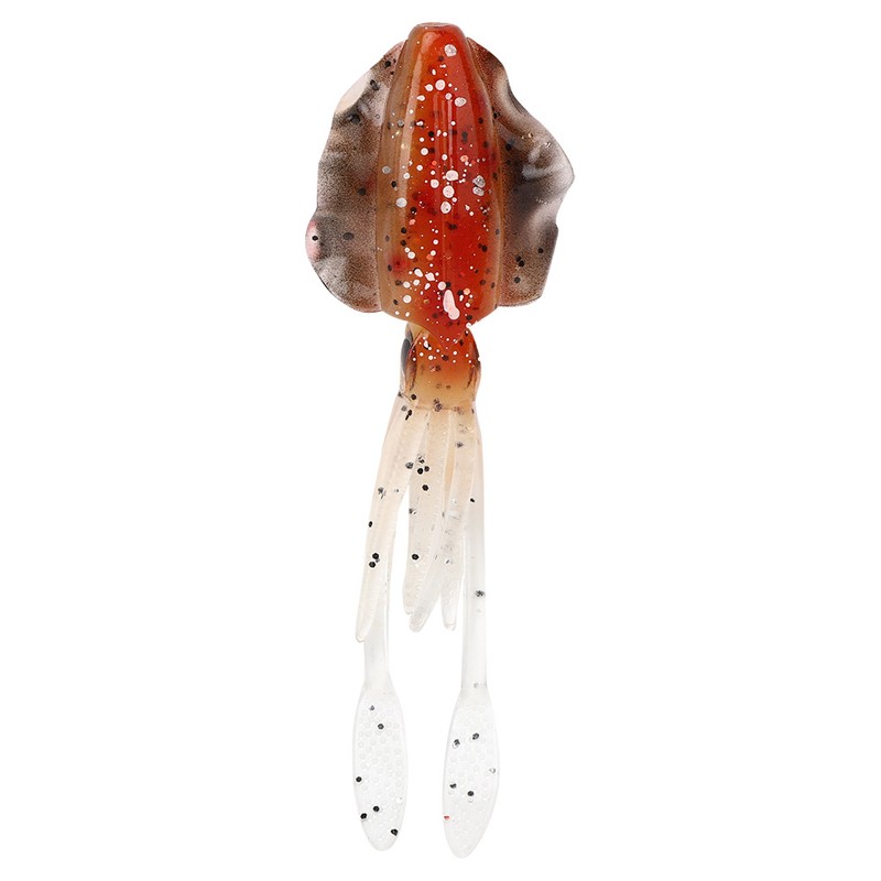 PVC Artificial Simulation Soft Squid Jig Shape Luminous Lure Fish