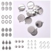 20pcs Stainless Steel Pendant Trays for Jewelry Making Finding Round