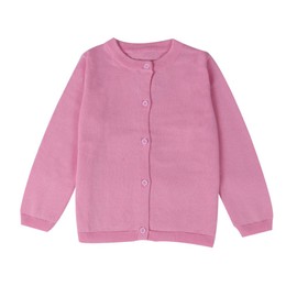 Baby Boys Girls Button-Down Cardigan Toddler Cotton Knit Sweater Pink 110
