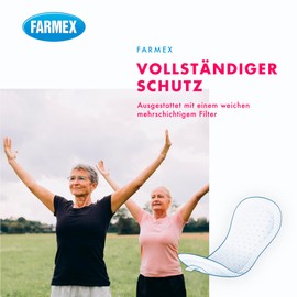 Farmex Lady Extra - Geruchskontrollierende Saugeinlage für leichte Inkontinenz - Latexfrei, atmungsaktiv und hypoallergen - Sanft und trocken auf der Haut - 10 Stück