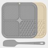 ChefAide 2 Pack Lick Mat for Dogs,Upgraded 8.5×8.5 inches Licking