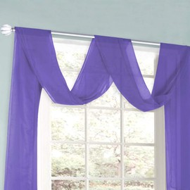 HUTO Pañuelo transparente para ventana, 216 pulgadas de largo