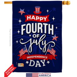 USA Decoration Fourth of July Garden House Flag Set Patriotic Independence Day Fireworks BBQ United State American Decoration Banner Small Yard Gift Double-Sided, 1 x 1 x, Thick Fabric