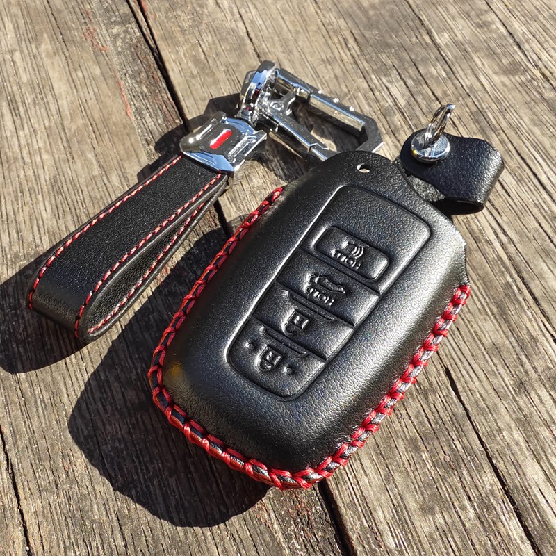 Genuine Leather Remote Key Fob Cover Case Protector for Previous