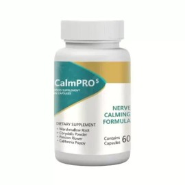 CalmPro 5 Nerve Calming Support Formula – Advanced Stress & Anxiety Relief Supplement with Natural Ingredients – Promotes Relaxation & Nervous System Health – 60 Capsules