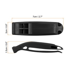 PATIKIL Emergency Whistles, 5 Pack Safety Whistle with Lanyard Super Loud Marine Water Survival Whistle for Kayaking Boating Hiking, Black