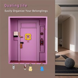 Llavero de pared para puerta de Friends Monica, llavero de Central Perk, ganchos para llaves para programas de televisión, para regalo de pared para los amantes de los programas de televisión