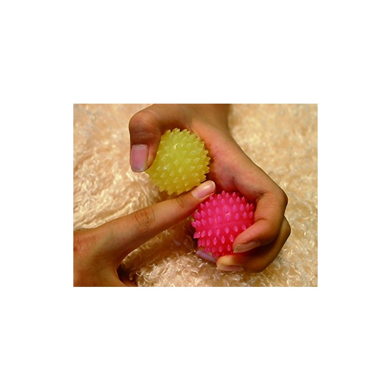 Koki Material Niginigi-Kun Claw Fir Balls, 2 Pieces, Pink/Yellow RUBRAX