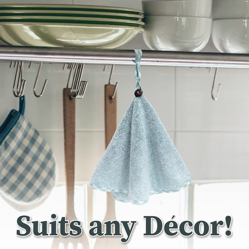 myHomeBody Hand Towels for Bathroom, Kitchen Hand Towels with Hanging