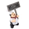 Restaurant Chef Decoration,Miniature Euramerican Resin Cook Statue Welcome Board Table