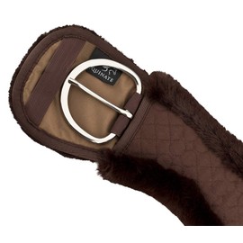 Equinate Western Moon Girth Anatomical with Synthetic Lambskin Short Girth Saddle Girth Western Girth 65 cm Brown