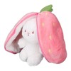 Reversible Bunny Plush Toy Throw Pillow Children Cute Cartoon Animal