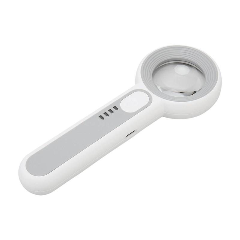 Magnifying Glass 11X Rechargeable 3 Levels Brightness Portable Handheld Magnifier