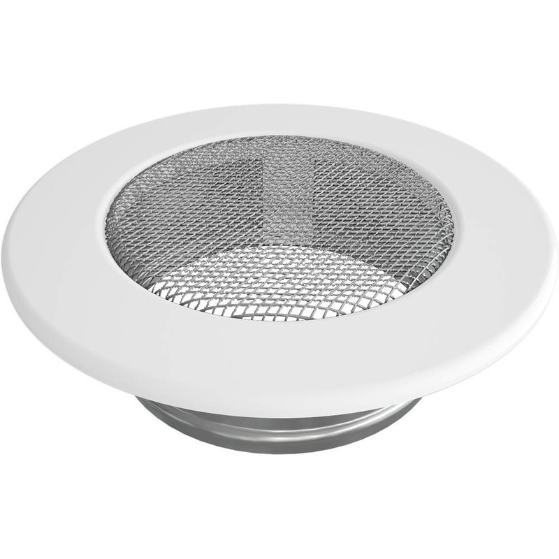 Kratki Guard Ventilation Grille Round Fi 100 mm White