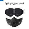 MICH Tactical Helmets with Detachable Face Mask Goggles for Airsoft,