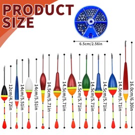 YCHYAN 10 Piece Float Fishing Set, Float for Fishing Set, Available in Various Sizes, Fishing Accessories Set, Float Fishing Trout, Suitable for Various Fish Sizes