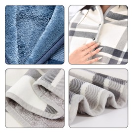 Throw Blanket, Checkered Pattern, Stylish, Multi-purpose, Wear Blanket, Large Blanket, Unisex, Fluffy, 8 Colors, 31.5 x 53.1 inches (80 x 135 cm), Buttons, For Napping, Cooling Protection, Cold