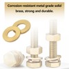 eMagTech 50PCS M1.2 Miniature Brass Washers, Flat Copper Sealing Washers