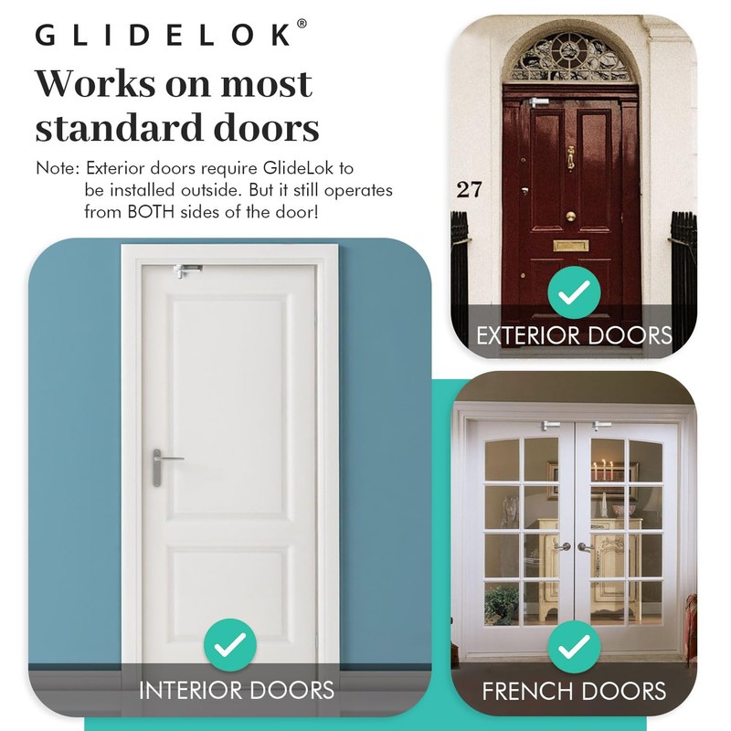 2 Pack – GlideLok Child Safety Door Top Lock |
