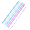 Hestya 25 Pcs Glitter Reusable Plastic Straws 9 Inches Long
