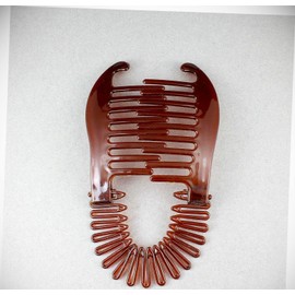 Perfect Hairstyle with Our Hair Accessories - Brown Plastic Interlocking Banana Clip Hair Pony Tail Comb Flex Stretch Clincher Fashionable Hair Accessory Hair Jewelry Accessories for Lady Women