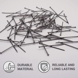 (Pack of 400 pcs) Steel 1.8 x 60 mm Construction Nails, Flat Round Head, Multi-Purpose Common Bright Wire Nails, Woodwork (400, 1.8 x 60 mm)