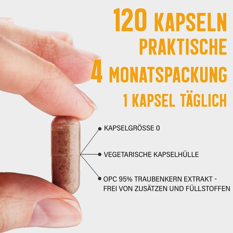 OPC 95% Traubenkern Extrakt Kapseln - 120 x Stück |
