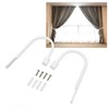 2Pcs Curtain Holdbacks U Shape Carbon Steel High Hardness Powder
