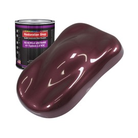 Restoration Shop - Vintage Burgundy Metallic Acrylic Urethane Auto Paint - Quart Paint Color Only - Professional Single Stage High Gloss Automotive, Car, Truck Coating, 2.8 VOC