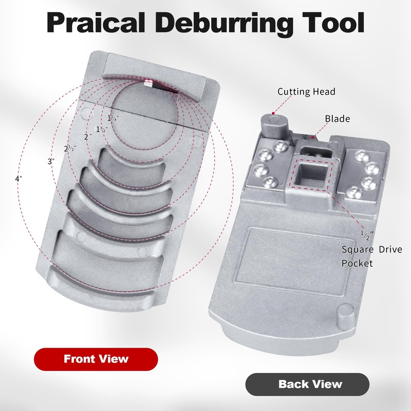 APIOLO Deburring Tool for Plastic Pipe, Suitable for 6 Pipes