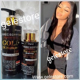 SDGL Purec Egyptian Gold 3X HC face & body LOTION & SERUM  SET Spf 40