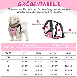 Eyein Dog Harness with Seat Belt for Car, 2 Carabiner Hooks - Connected to Seat Belt Buckle, Children's Safety Seat or Trunk, Adjustable Breathable Harness (Pink, L)