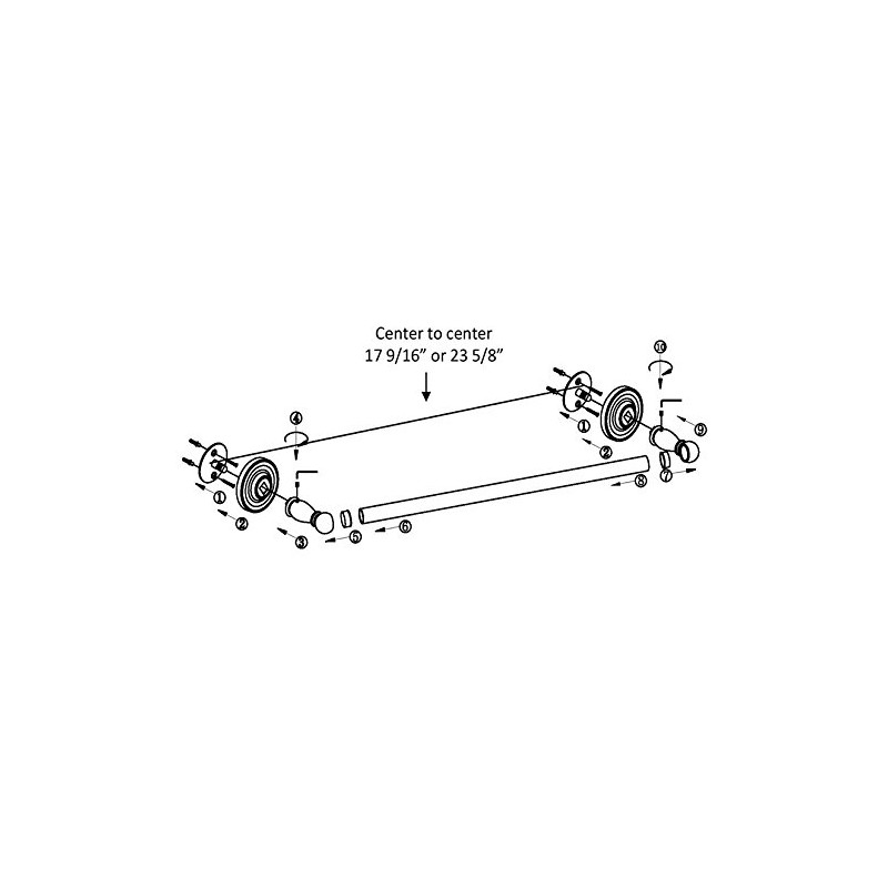 Weslock #9618-18" Towel Bar Graystone Collection, Polished Chrome