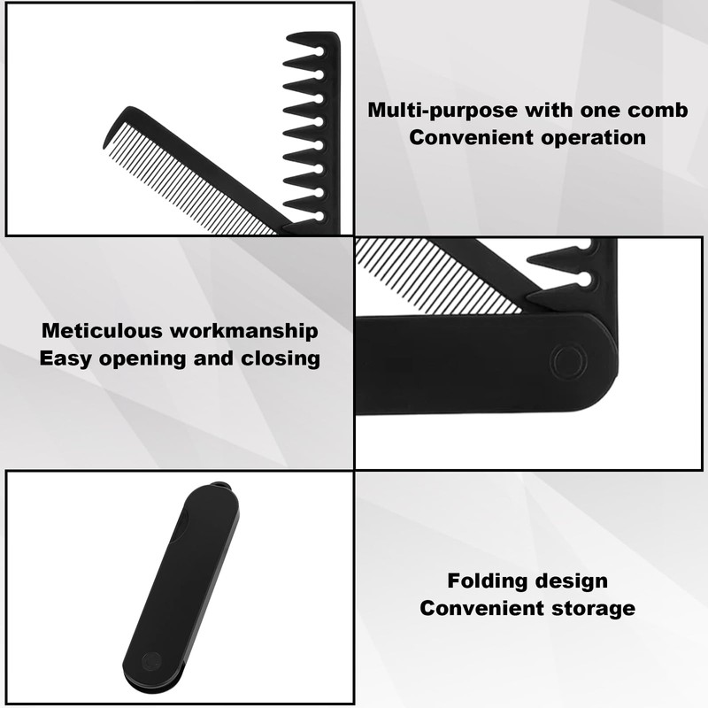 1 Pcs Professional Texture Comb and 1 Pcs Folding Comb,