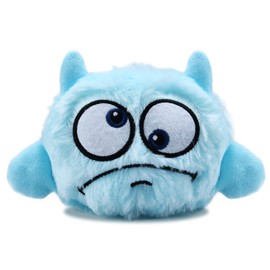 Moorstdel Interactive Dog Toy With Bouncing and Squeaking Ball, Washable Plush Cover, and Auto-Close Feature - Perfect Pet Toy for Boredom and Playtime