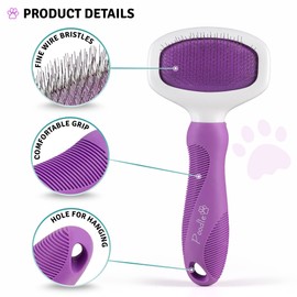 Poodle Pet Slicker Brush - For Dogs, Cats, Rabbits - Matted/Loose Fur, Knots - Suitable for Doodle/Goldendoodle Grooming and Shredding Short/Long Hair