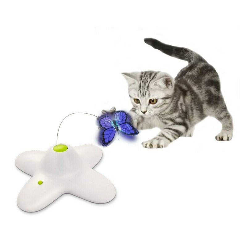 ALL FOR PAWS Interactive Flutter Bug Cat Butterfly Toy with