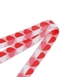 Anime Source Valentines Day Love Heart Webbing Red Pink Passion Lanyard Keychain ID Badge Holder