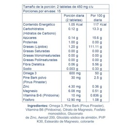 Suplemento AlimenticioConecta Junior´s 30 tabletas (450 mg) con Omega 3, Zinc y Magnesio | Apoyo Nutricional Escolar con Vitamina B6 y Pine Bark | Fór