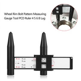 Acouto Wheel Bolt Pattern Tool Car Wheel Rim Bolt Pattern Sliding Measuring Tool PCD Ruler Wheel PCD Gauge 4 5 6 8 Lug