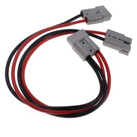ZOOKOTO 10 AWG 50A DC 600V Anderson Plug Connector Cable Battery Quick Connector 1 to 2 Plug Jumper Cable Connector