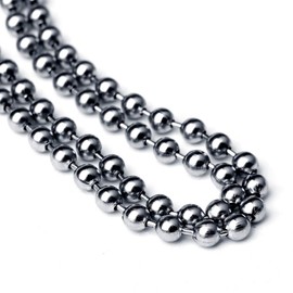 2 Meter/6.5 Feet Roller Blind Chain, 4.5mm Roller Blind Beaded Pull Chain Extension, Stainless Steel Ball Bead Chain Beaded Ball Roller Chain Silver
